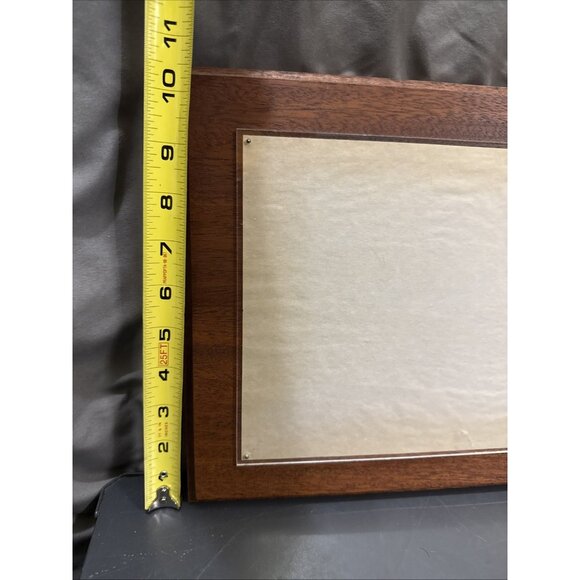 Vintage Solid Mahogany Wood Wall Plaque J. Hartley Company Inc. 10.5x12.5” - Picture 4 of 12